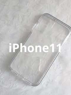 iPhone11ブラックフレームラインクリア透明アイフォンスマホケース新品送料込