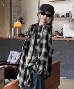 オーバーチェックシャツ