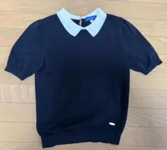 ブルーレーベルクレストブリッジ　ポロカラー ニットプルオーバー 38