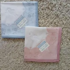 WEDGWOOD 刺繍デザイン ハンカチ 2色セット