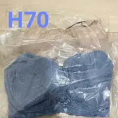 ブラジャー 大きいサイズ カシュクールレース 脇高ブラ　H70