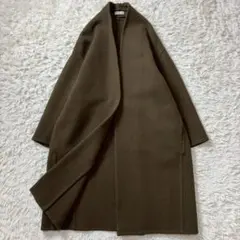 ザロウ THE ROW カシミア100%ケープ カーキグリーンがかったグレー