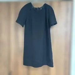 FOREVER 21 ブラック 半袖 ひざ丈ワンピース