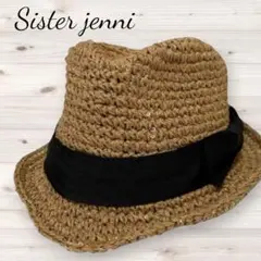 最終価格！美品！！sister Jenni リボン麦わらハットキッズ中折れハットのサムネイル