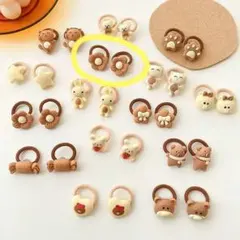 【新品】ヘアゴム2個セット［花1］