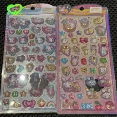まじかるみゅーちゃん、フワフワらびちゃん、うるちゅるポップシールセット