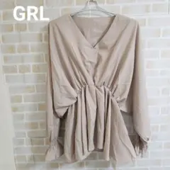 ら*♡様 GRL キャンディスリーブペプラムブラウス
