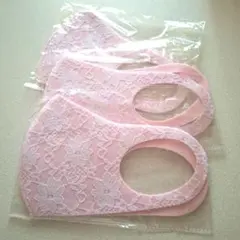 花柄レース立体型マスク 3枚セット