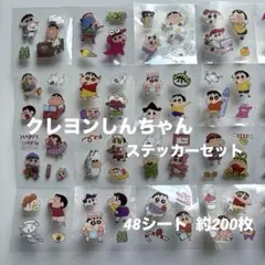 クレヨンしんちゃんステッカーセット 48シート 、約200枚
