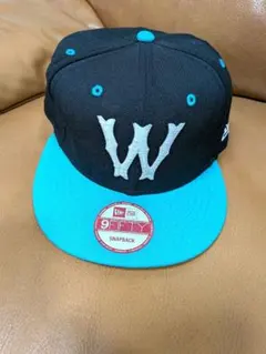 WINFIELD 9FIFTY スナップバック キャップ 黒/エメラルドグリーン