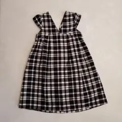 petit main チェック柄 ノースリーブワンピース 130