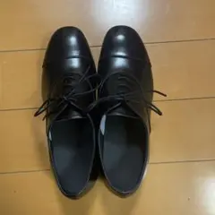 黒 レースアップシューズ 23.5cm
