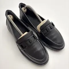 ロックポート　トゥルーテック　ローファー　２４ｃｍ　黒　チェーン金具　飾り付き