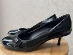 GUCCI グッチ／GGリボン／エナメル ／ブラック／37