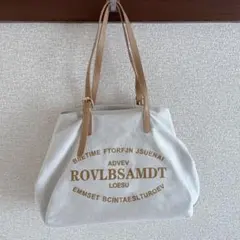 キャンバス ホワイト トートバッグ ROVLBAMDT