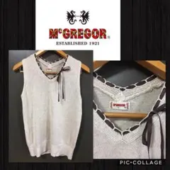 McGREGOR ベスト Vネック ニット リボン付き L 超美品