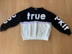 ピンクラテ　黒　トレーナー　Mサイズ