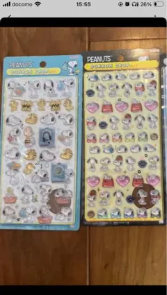 スヌーピー ボンボンドロップシール2枚