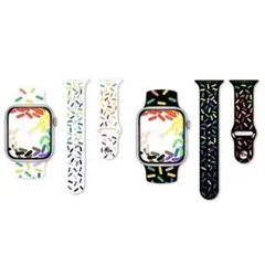 ⭐️2枚 セット スポーツ Apple Watch バンド 交換 シリコン