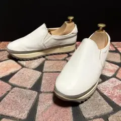 リサリサ 芦屋 スリッポンスニーカー　本革　厚底 23cm シャークソール