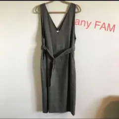 anyFAM ジャンパースカート ワンピース チェック グレー