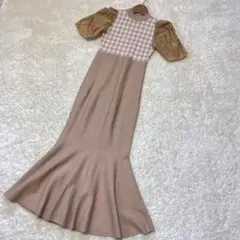 【未使用級】eimy istoire マーメイドニットワンピース　スプリング