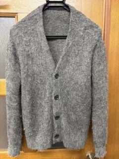 ビンテージVネックモヘアカーディガングレーシャギーニットグランジカートコバーン