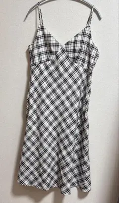 H&M チェック柄キャミワンピース