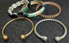 素敵なデザイン ブレスレット 5点まとめ売り #1581-3