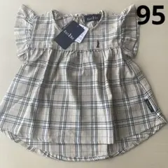 新品　女の子　半袖　ワンピース　イーストボーイ　チェック柄　95