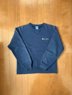 90s USA製Champion スウェット ネイビーグレー M 短丈