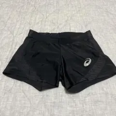 ASICS ブラック ショートパンツ　レディースL 陸上競技