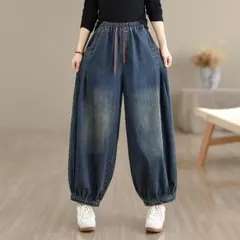 カジュアル デニムワイドパンツ パンツ ワイドパンツ 大きいサイズ レディース