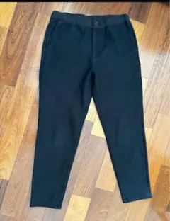 GUスラックス ブラック　メンズパンツS 　サイズ 裏起毛 冬服子供服春服