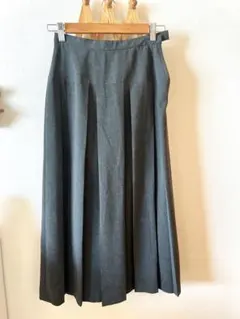 グレー プリーツ　ロングスカート　韓国系　ノームコア