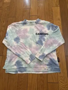 CAMPING タイダイ柄 長袖Tシャツ キッズ