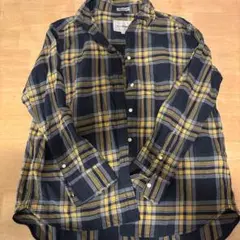 美品 niko and... レギュラーシャツ サイズ3 ネイビー・イエロー