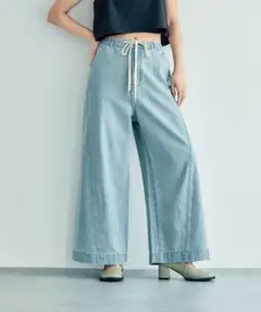 LEPSIM イージーバギーデニム　ライトインディゴ　フリーサイズ