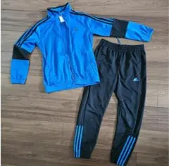 adidas ジャージセット 青/黒 140cm