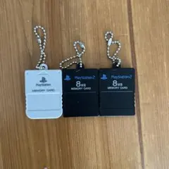 PlayStation™ ミニチュアチャーム付きビスケット メモリーカード 3点