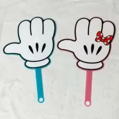 東京ディズニーリゾート ミッキー ミニー 手形うちわ　2点セット