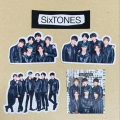 SixTONESフレークシール集合４枚ロゴ１枚まとめ売りポートレート2021