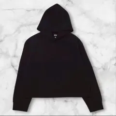 ユニクロ DRY プルオーバーパーカー 黒 S ストレッチ 羽織り シンプル