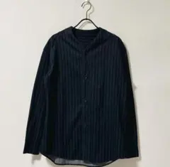 STILE BENETTON ベネトン シャツ M ストライプ ネイビー