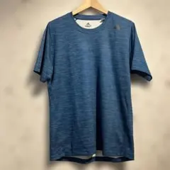 adidas FREELIFT フィットTシャツ 青 ストライプ
