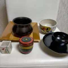 茶道具セット 抹茶碗 建水 棗 香合 盆 一式のサムネイル