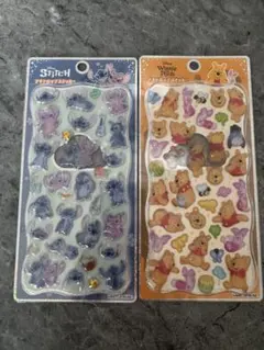 正規品　プチドロップステッカー プーさん スティッチ ディズニー プチドロ