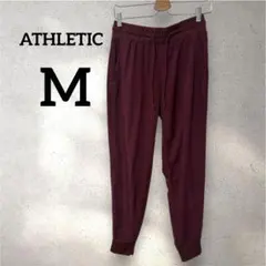 ATHLETIC バーガンディ ジョガーパンツ M スポーツ