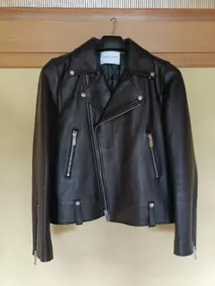 ユナイテッドアローズ ラムレザー ダブル ライダースジャケット 黒 38
