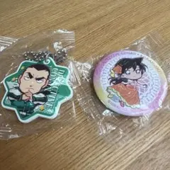 探偵コナン 蘭　横溝　くら寿司コラボ　缶バッジ　ラバーチャーム